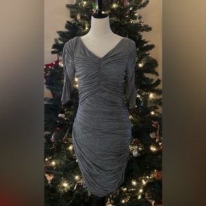 BCBG MAXAZRIA Gray Dress, Medium